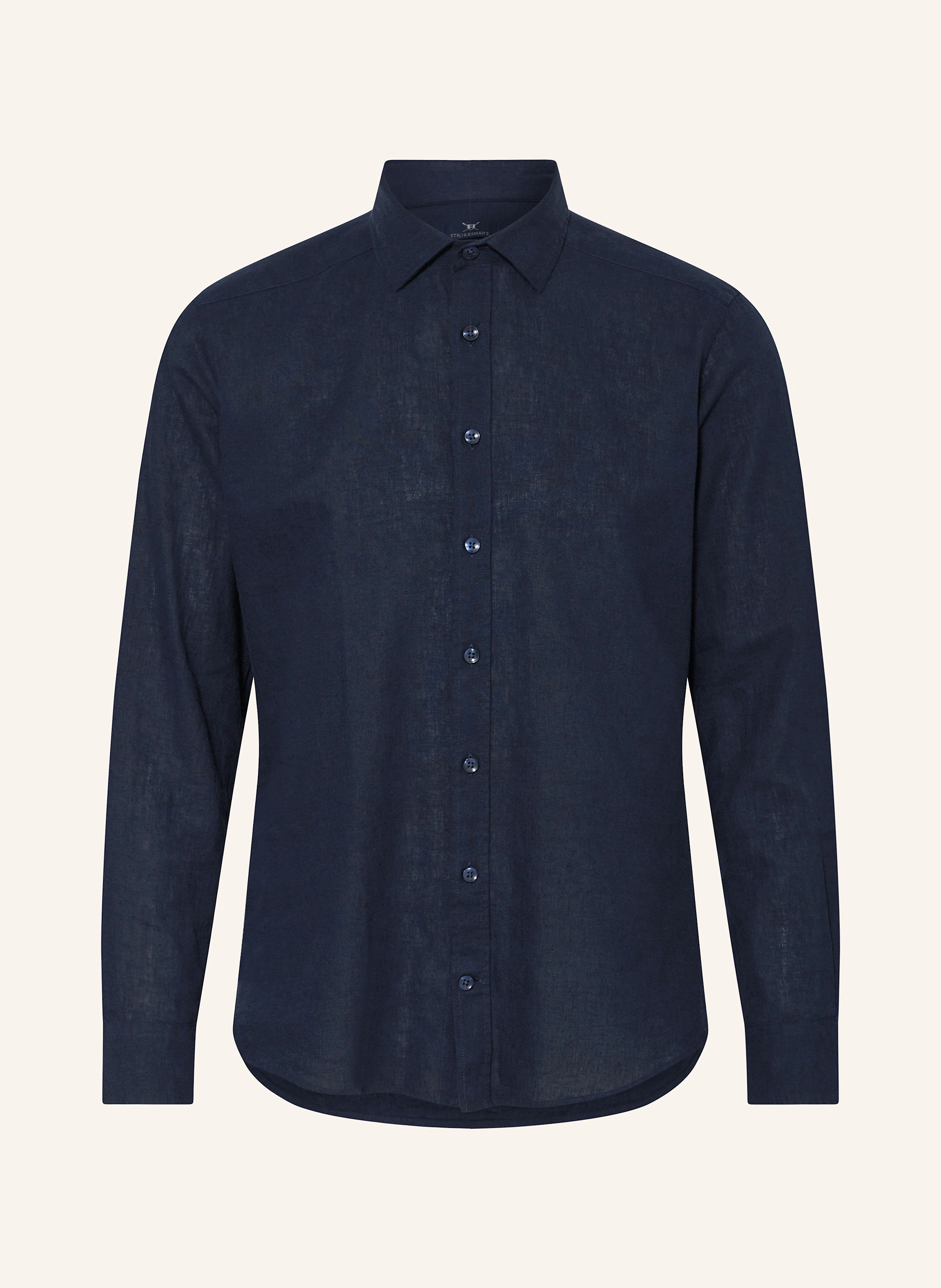STROKESMAN'S Hemd Modern Fit mit Leinen