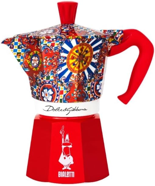 Cafetière italienne Bialetti Moka Express 0005327 3 Tasses D et G Rouge