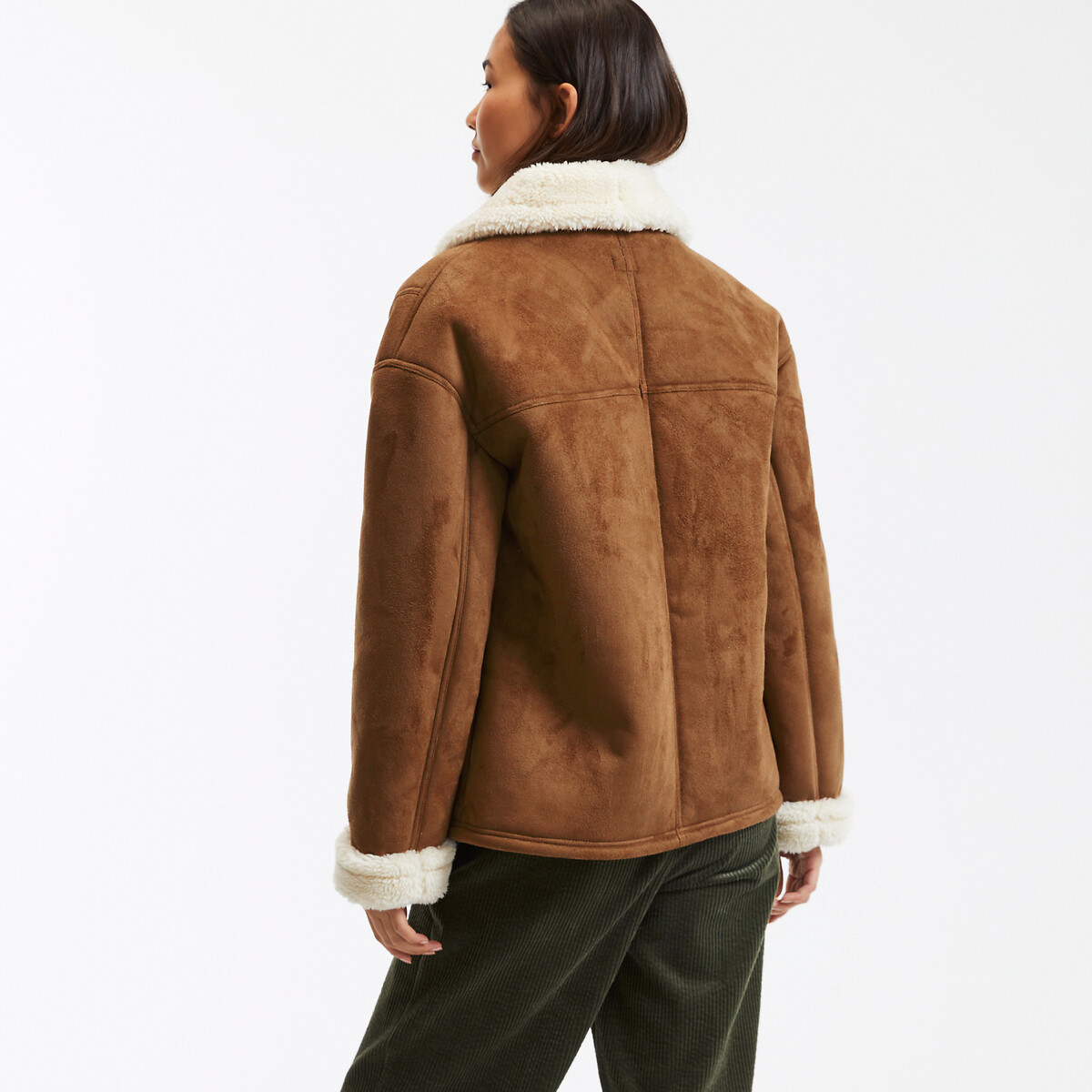 COLEÇÕES LA REDOUTE<br>Casaco de comprimento médio com fecho de botões, perfeito para o inverno