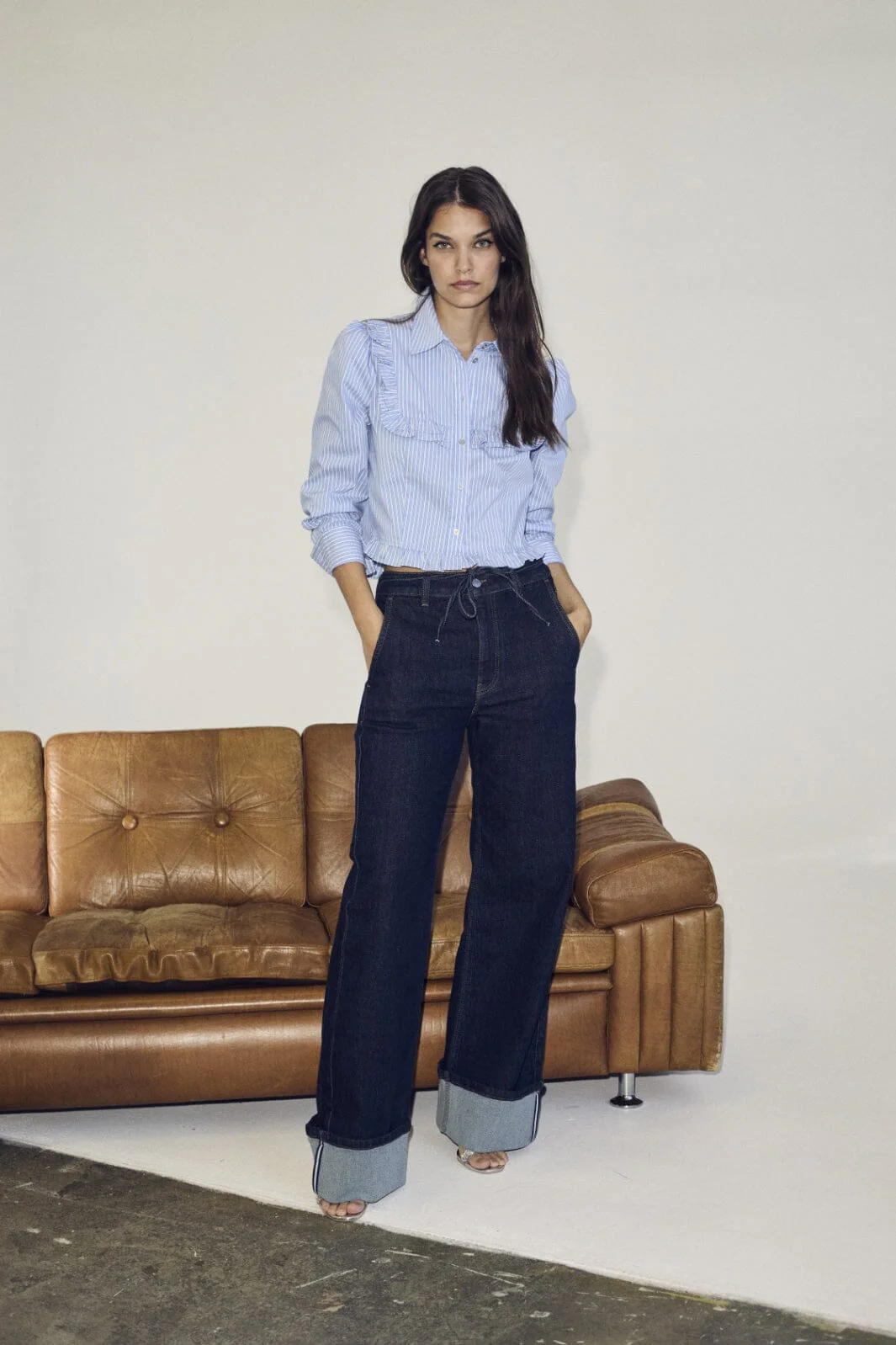Co´Couture Addiecc Stripe Frill Shirt 35545