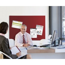 Tableau d'affichage en feutre bordeaux de Bi-Office, sans cadre, 90 x 60 cm