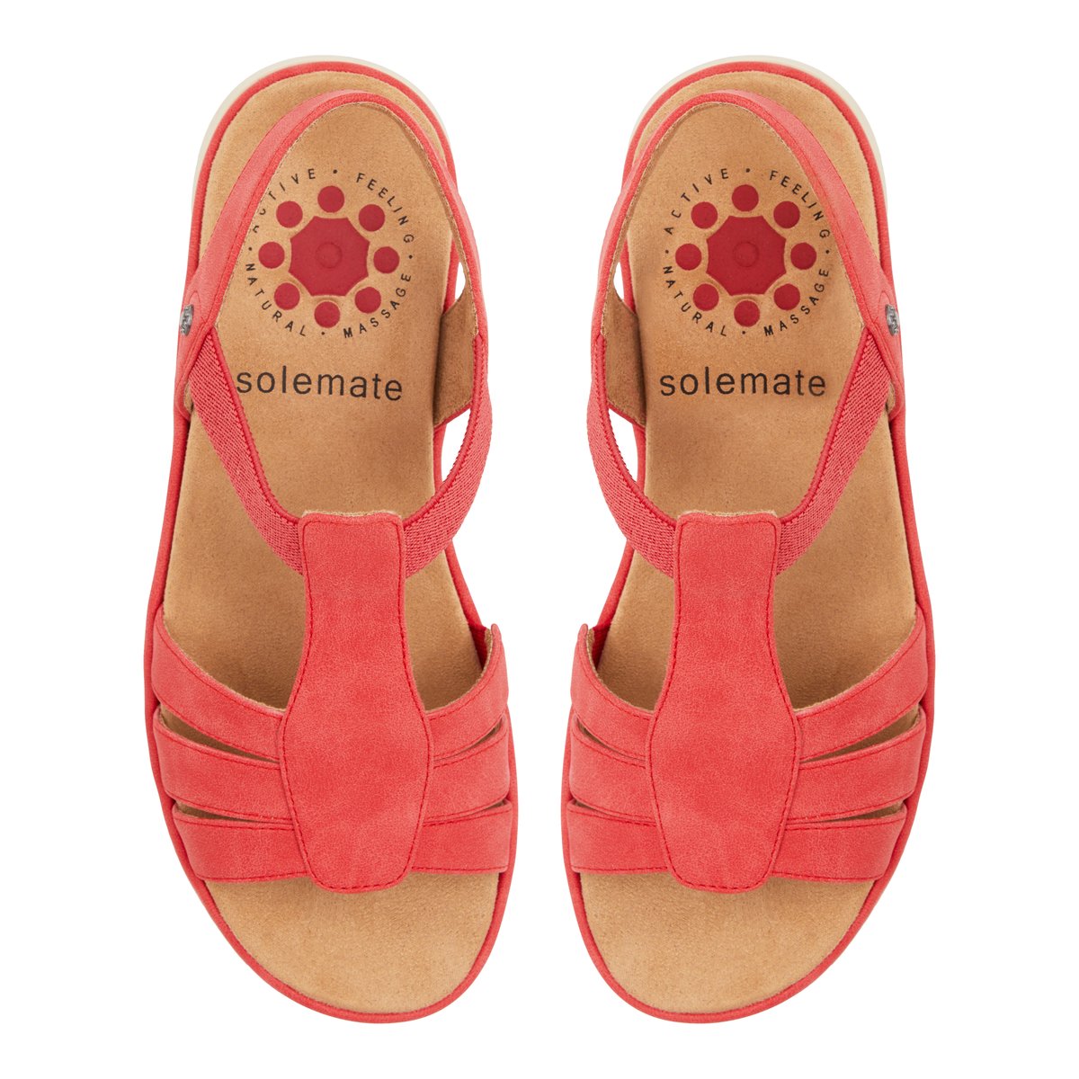 SOLEMATE-Amaria-Sandales à lanières - Platforme - Rouge
