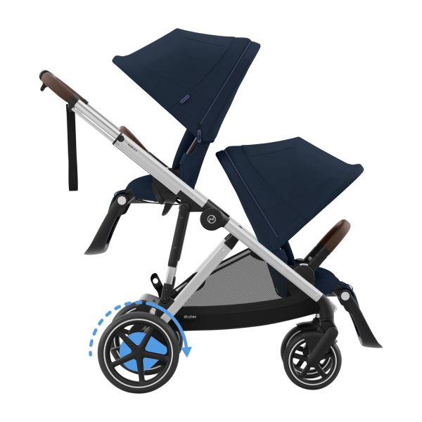 Cybex E-Gazelle S Twin Kinderwagen - Taupe - Almond Beige / Beige