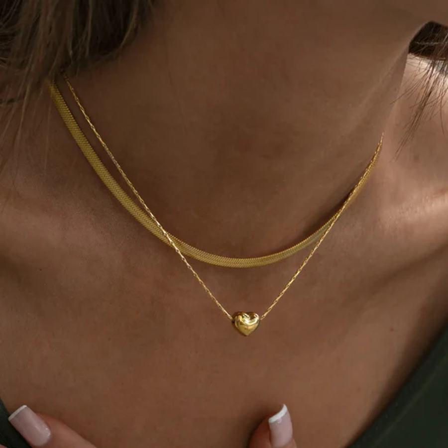Timi Of Sweden Sarah Petite Heart Necklace Stainless Steel