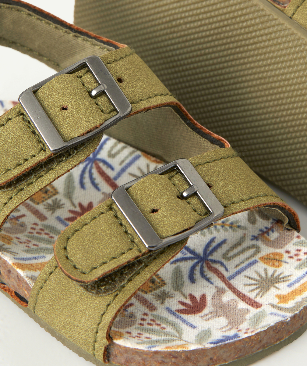 CHAUSSONS BÉBÉ STYLE SANDALES KAKI