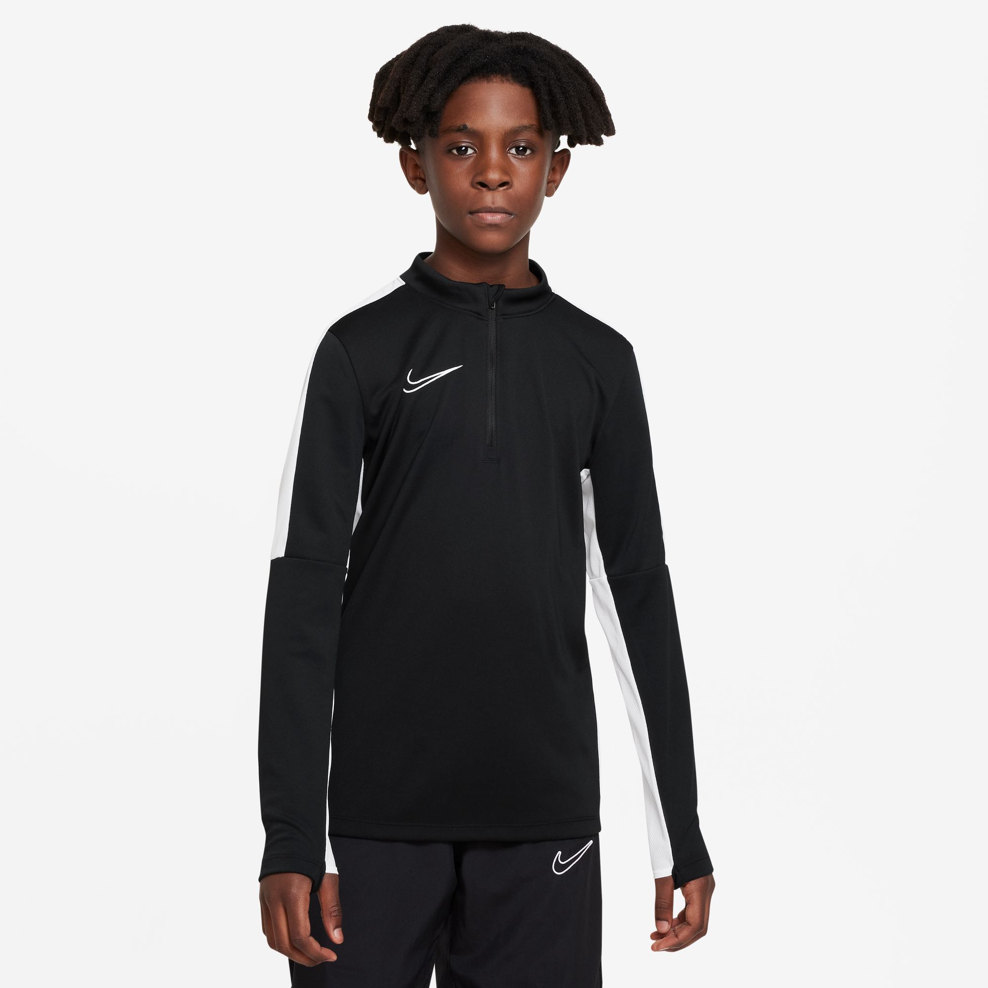 Dri-FIT Academy23 Football 1/2-Zip Junior 010/Black/White/White