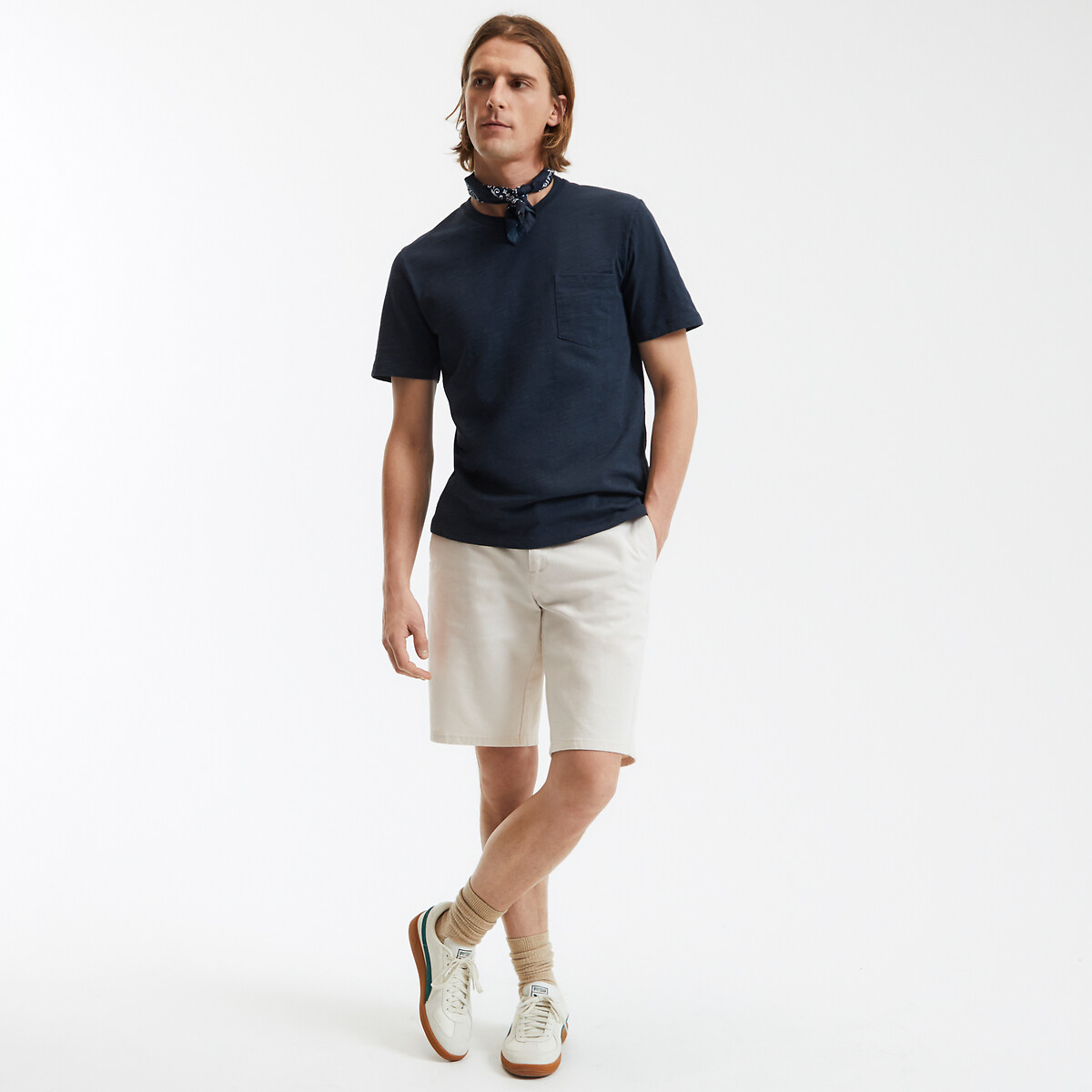 COLEÇÃO LA REDOUTE<br>Camiseta com gola redonda e mangas curtas