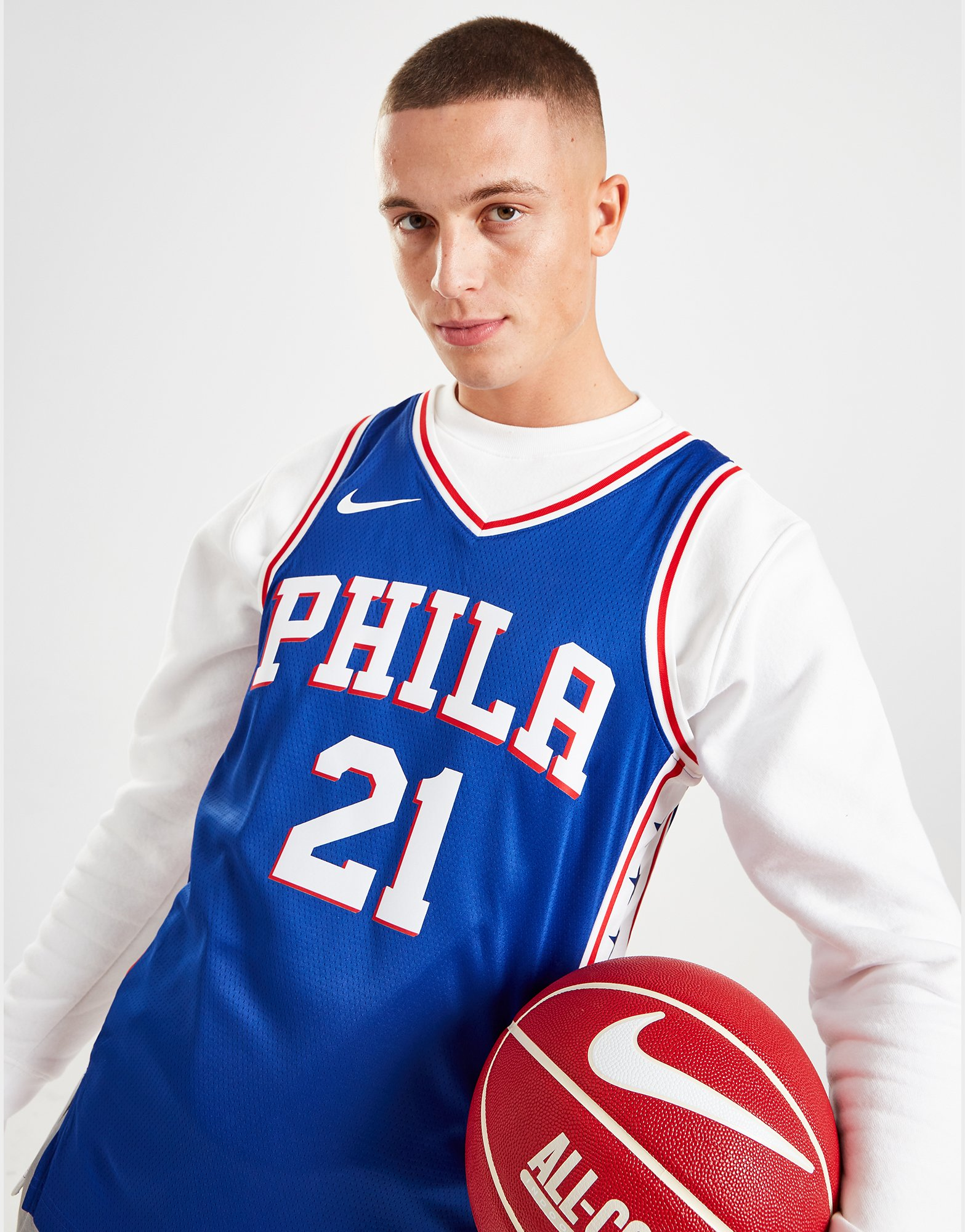 Nike Maillot NBA  Philadelphia 76ers Swingman Embiid #21 Homme