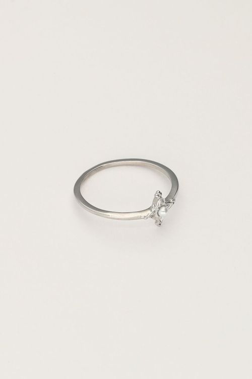 Minimalistische ring met parel