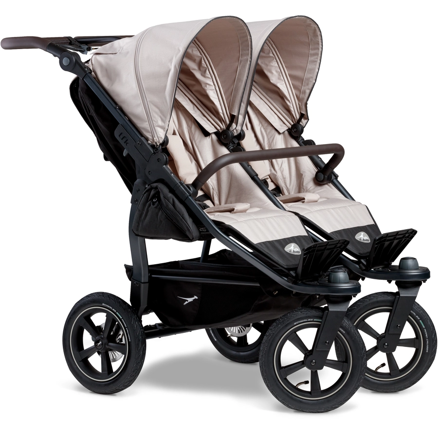 tfk Zwillingskinderwagen Duo 2 mit Luftrad-Set Sand