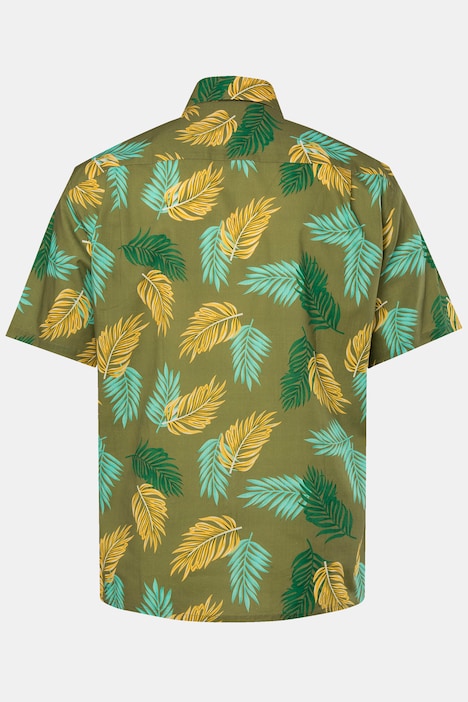 Men+ Hemd, Bauchfit, Halbarm, Kentkragen, Alloverprint, bis 8 XL