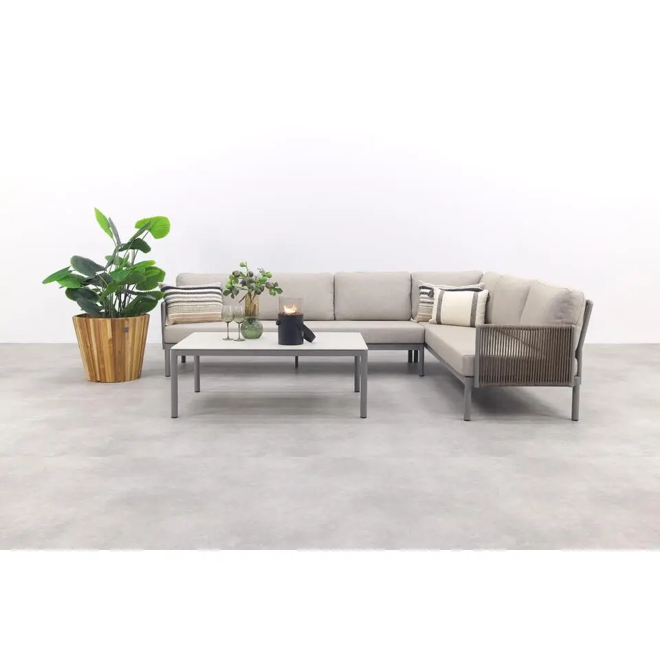 VDG Sierra hoek loungeset - Naturel/Grijs