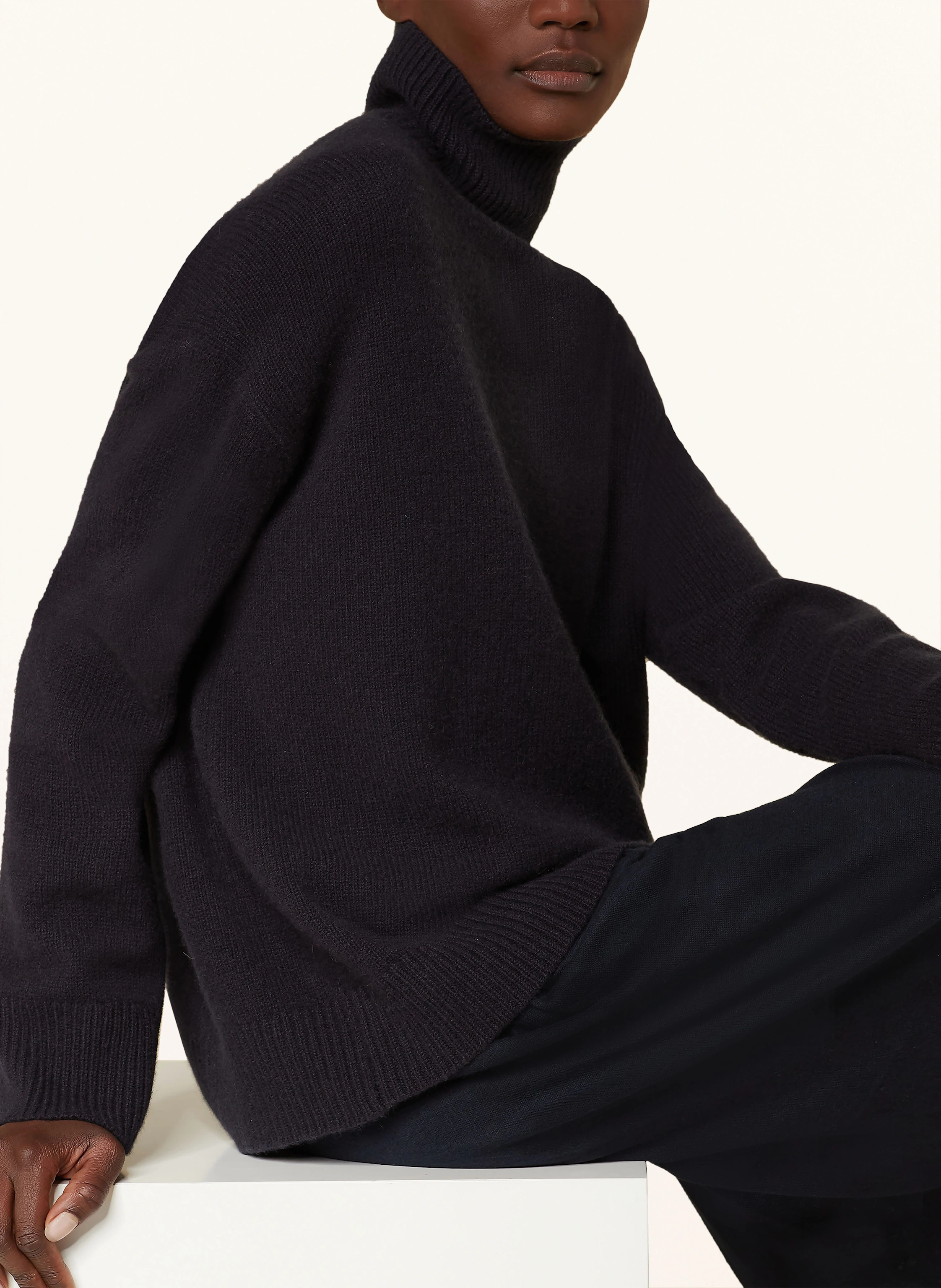 SMINFINITY Oversized-Rollkragenpullover aus Cashmere