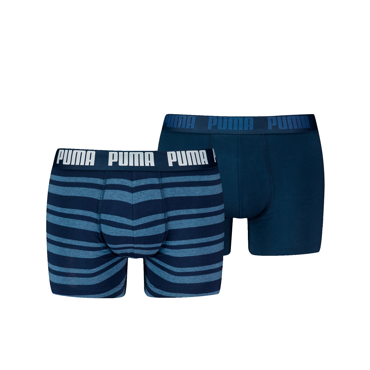 PUMA<br>Conjunto de 2 cuecas boxer com listras para o dia a dia