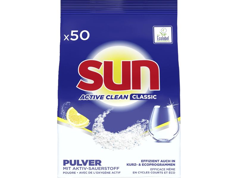 SUN Geschirrspülmittel Classic Pulver Lemon 950 g Kraftvolle Basis-Reinigung
