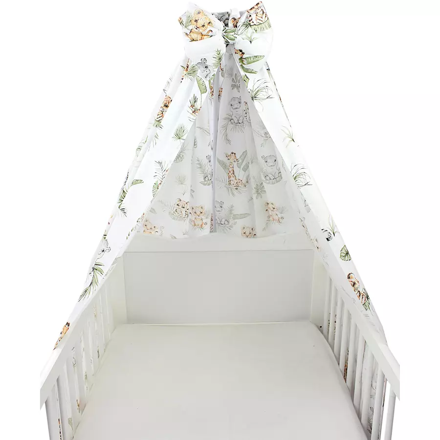 TupTam Babybett Himmel mit Schleifchen braungrün