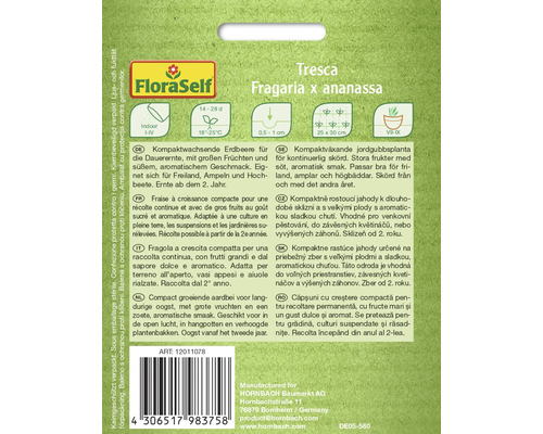 Aardbei Tresca FloraZelfopen-pollinerende zaden groentezaden