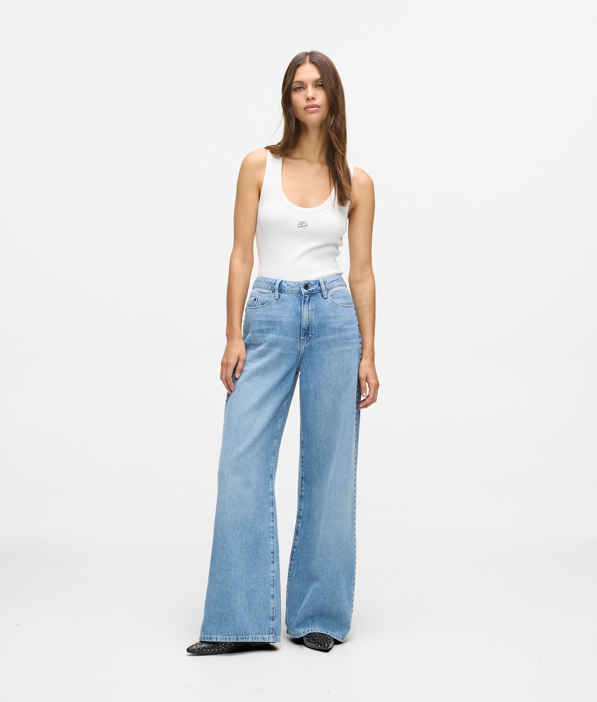 Signature jeans met studs