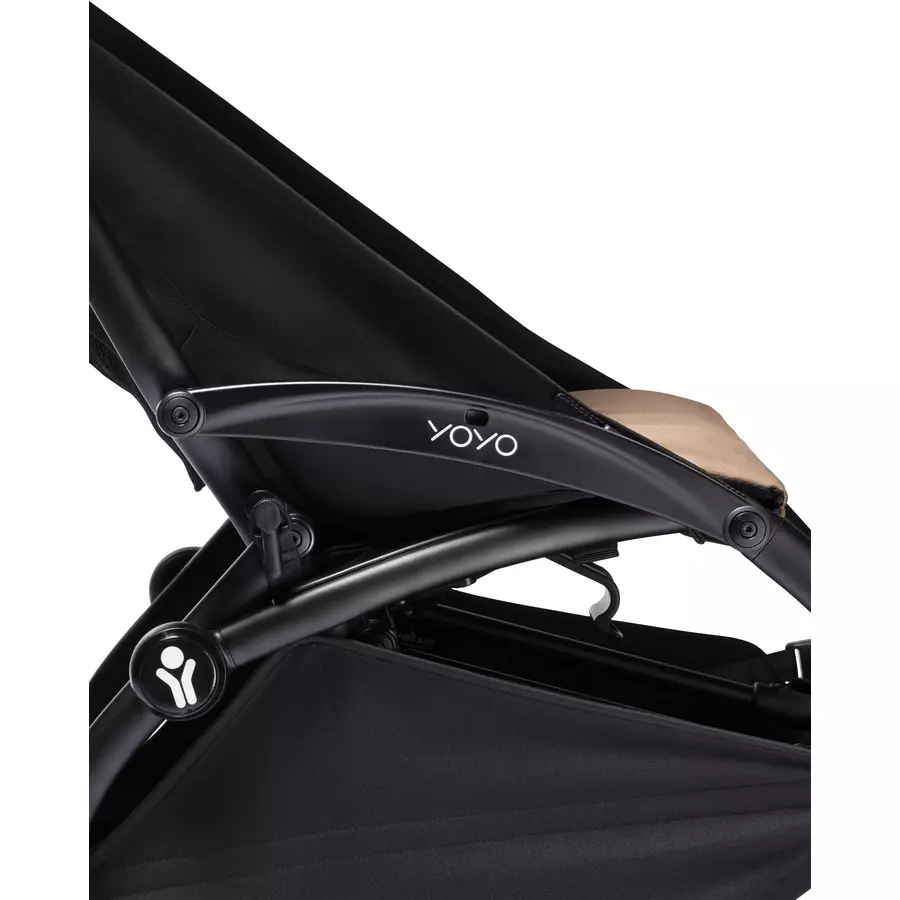 BABYZEN Kinderwagen YOYO2 0+ Black mit Neugeborenenaufsatz und Textilset Toffee