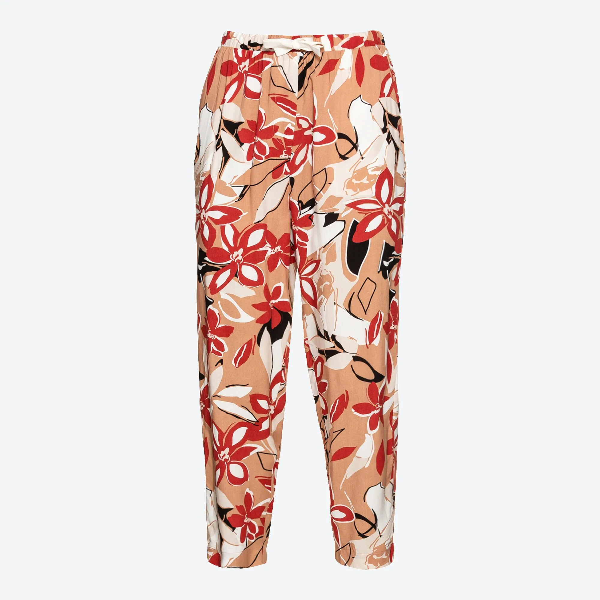 Damen-Caprihose mit Blütenmuster