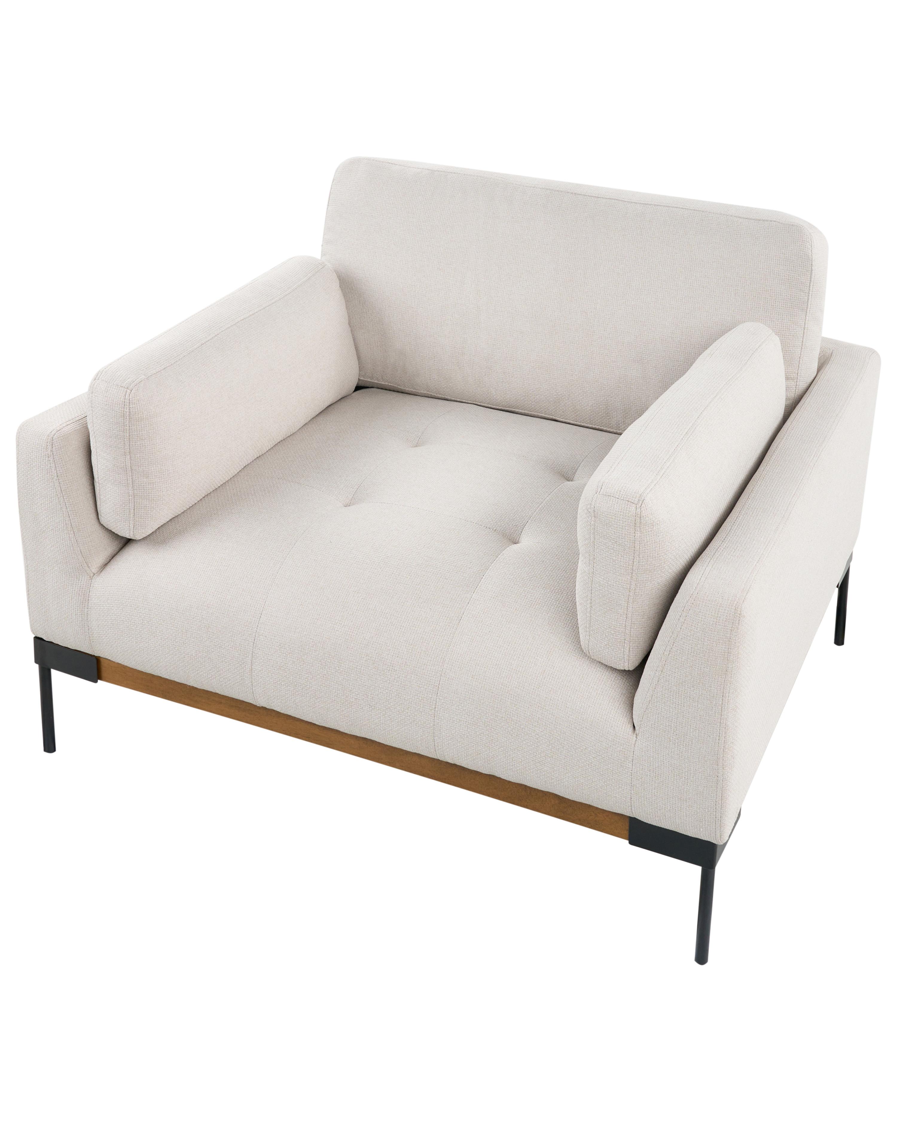 Fauteuil SKAVEN Stof Lichtbeige