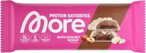 More Nutrition More Protein Satisbite Bar White Hazelnut Nougat, 2 x 25 g
