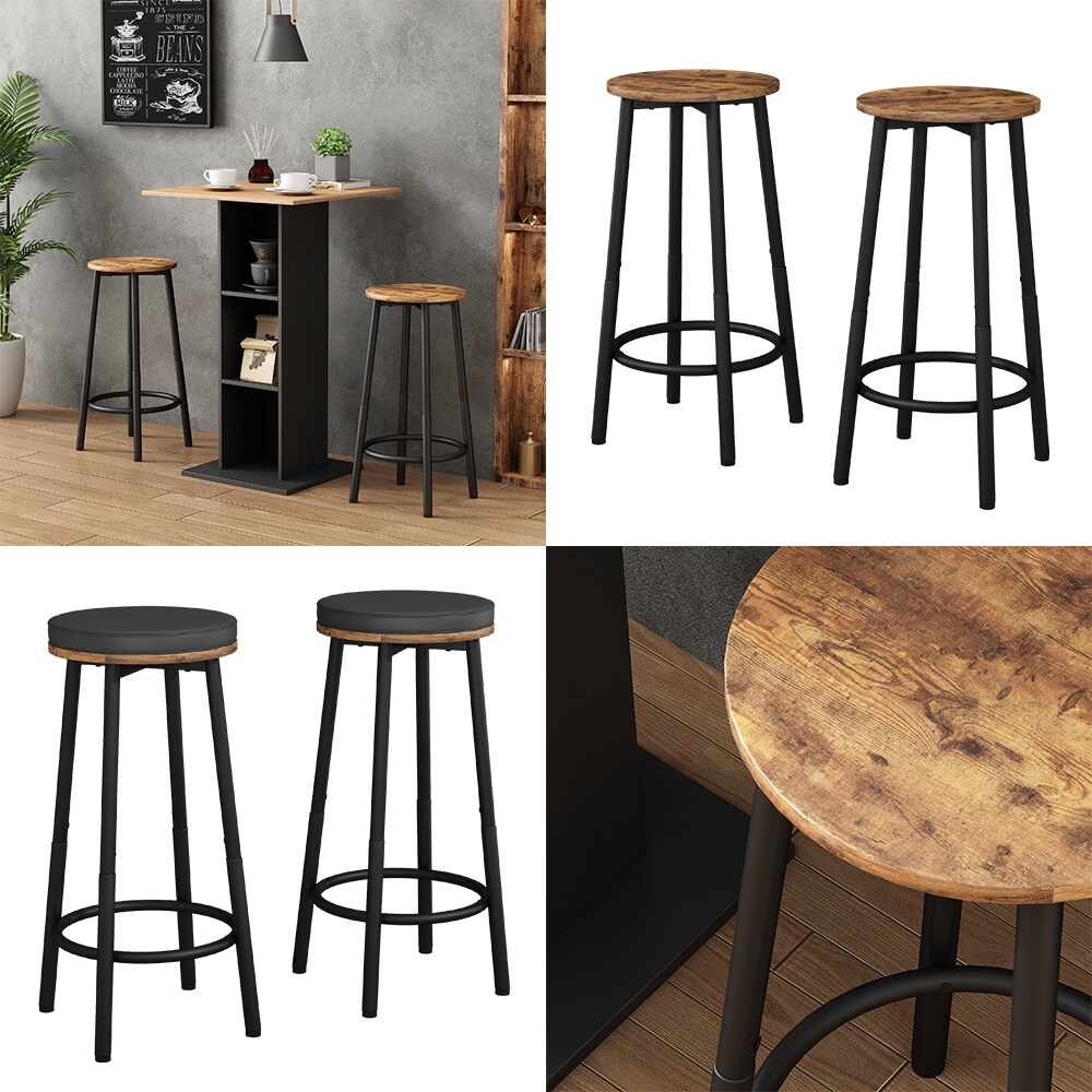Vicco Barhocker Edmonton Eiche rustikal 31,5 x 64 cm 2er Set