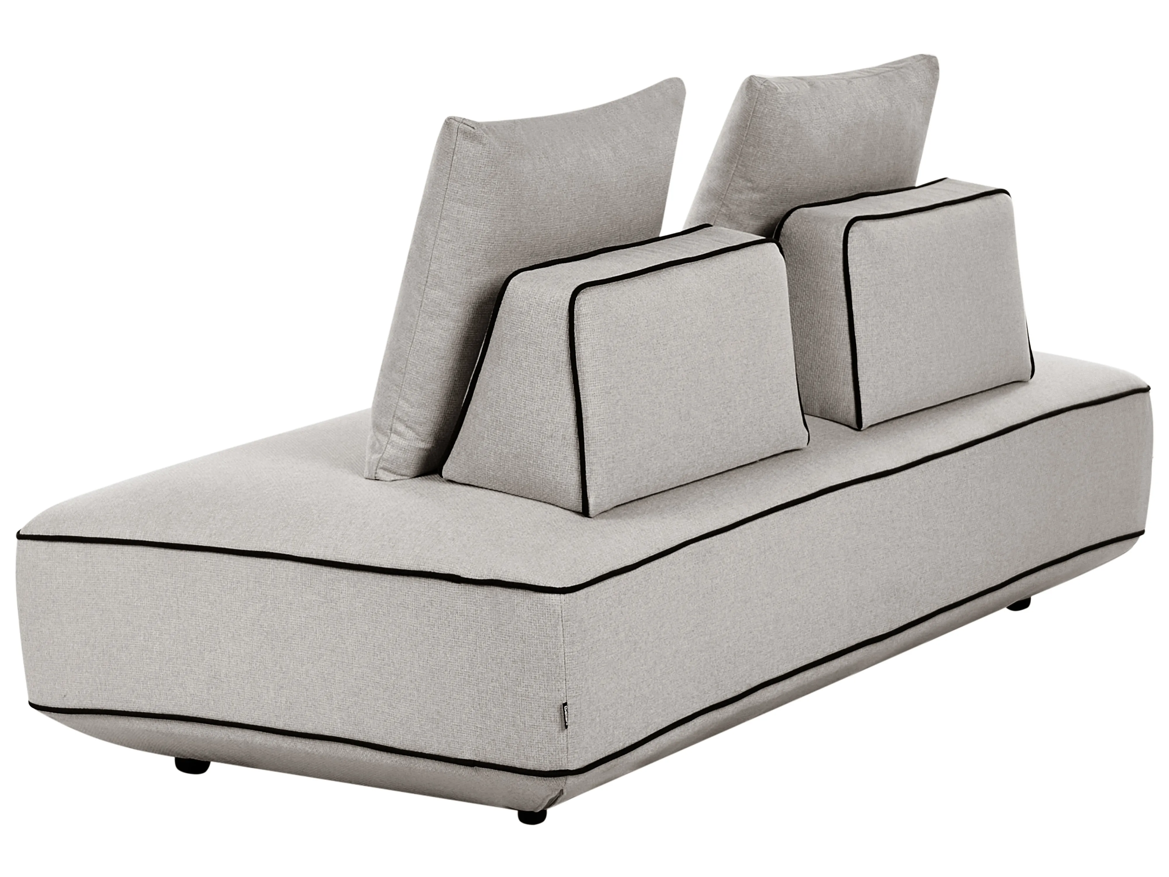 Chaise longue SEILLANS Stof Lichtgrijs