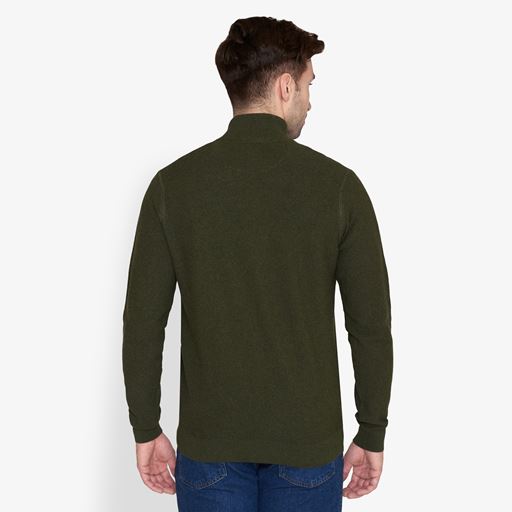 Signal Kent Structure Zip Striktrøje, Ivy Green Melange, 3XL