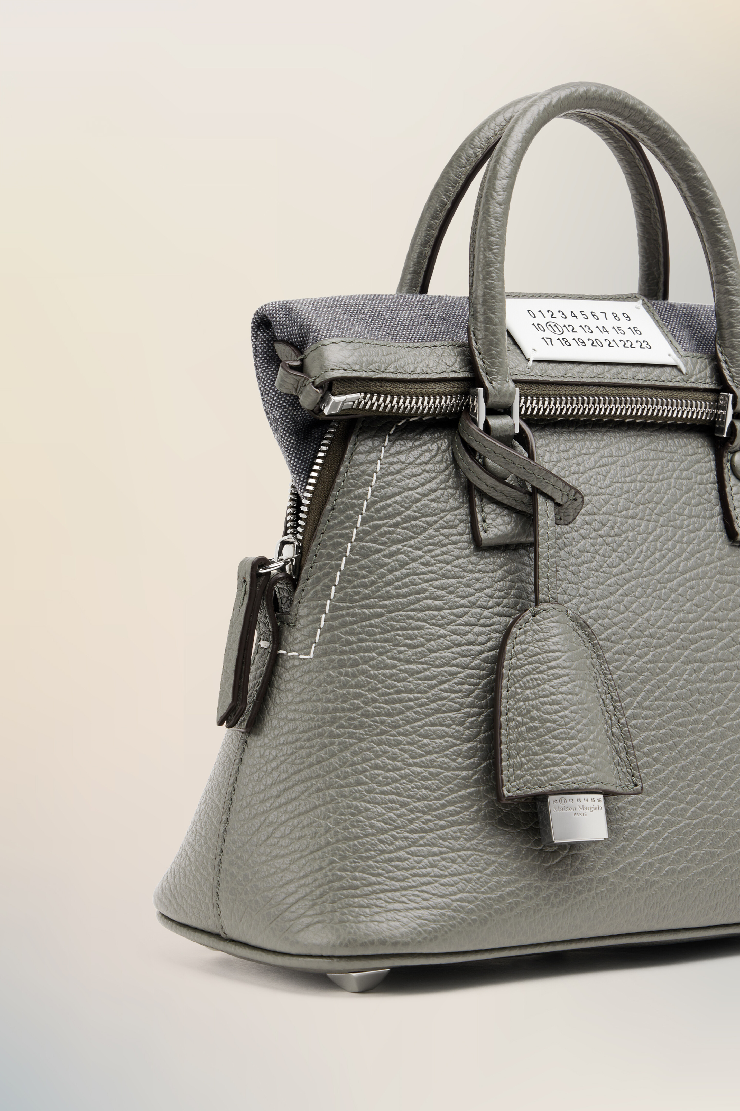 Sac à épaule 5AC Classique Mini gris Gris caillou