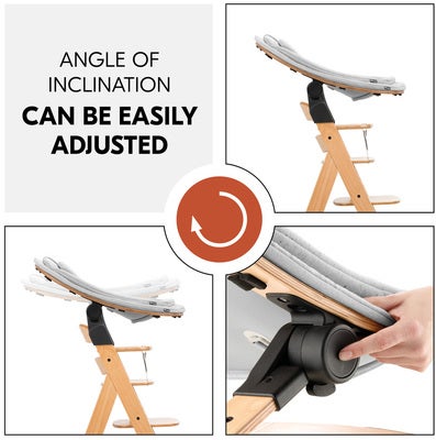 Hauck Eco 3-in-1 Vippestol til Matstol, Light Grey