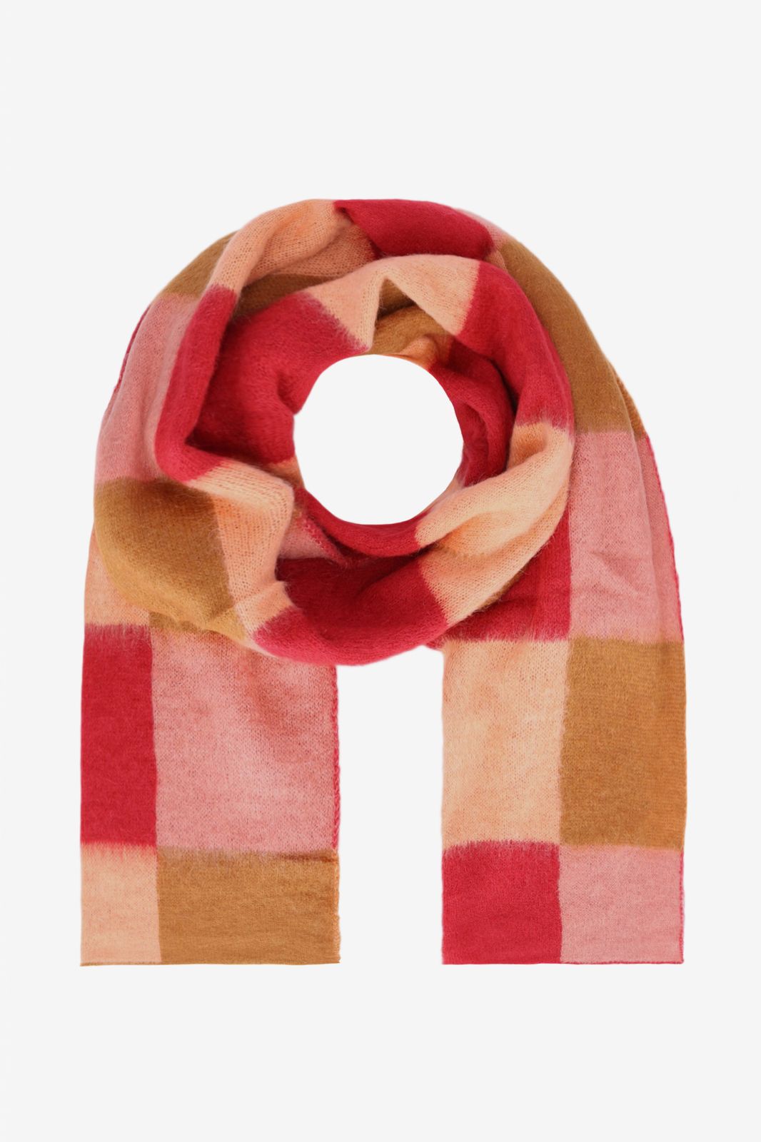 Roze geruite sjaal