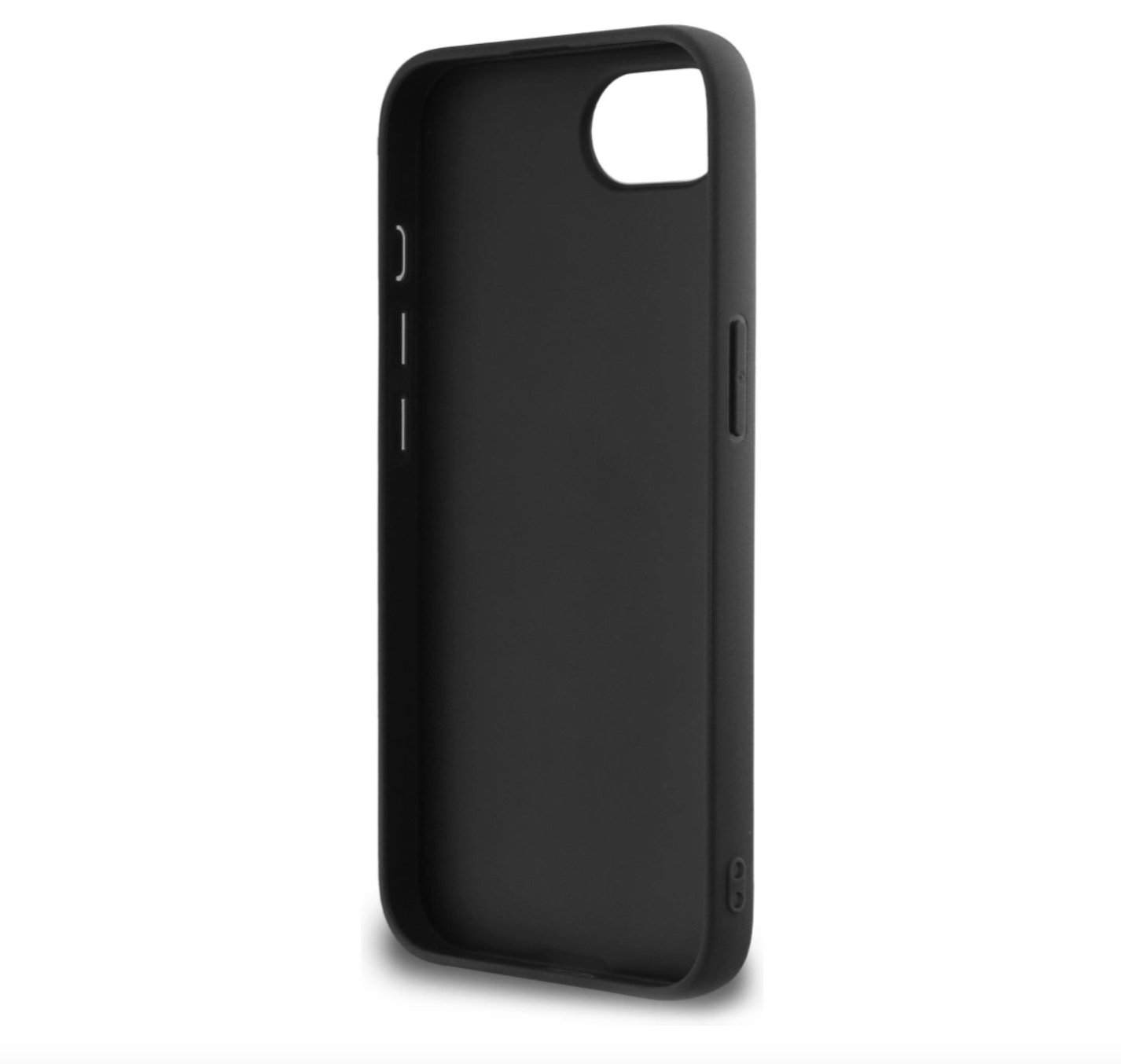 iPhone 16e Leder Hardcase Hülle 4G Big Metal Logo (GUHCPSE44GMGGR) - Schwarz