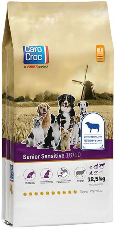 Carocroc - Super Premium 16/10 Senior Sensitive - Hondvoer - 12,5 kg