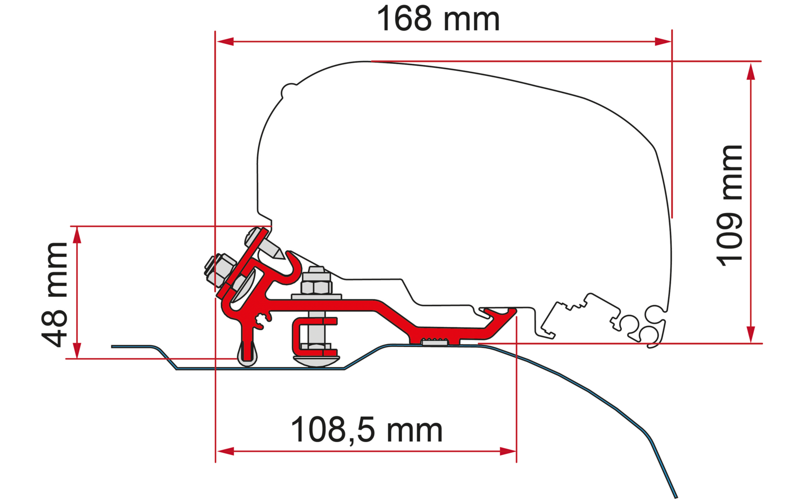 Fiamma Markisenhalterung-Kit Ducato/Jumper/Boxer Low Profile >06 (F80)