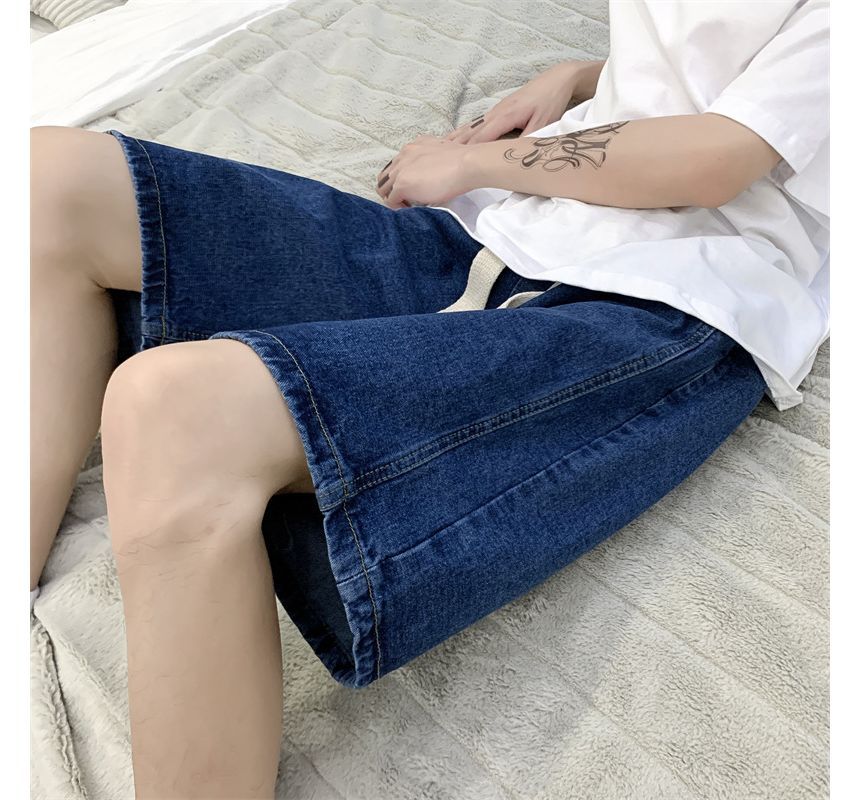 Hushgrain - Wijde denim shorts