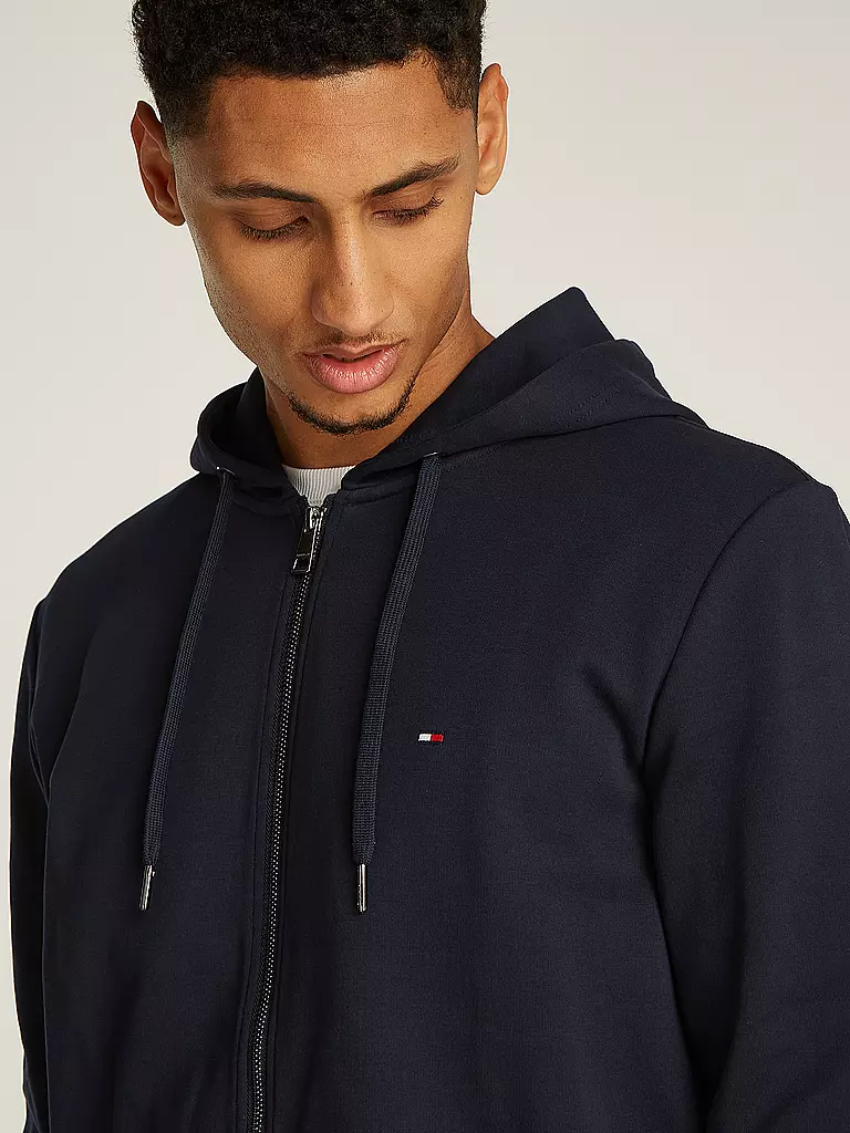 TOMMY HILFIGER Kapuzensweatjacek ESSENTIAL blau