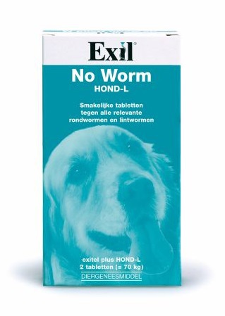 Exil No Worm Hond Large 2tabletten