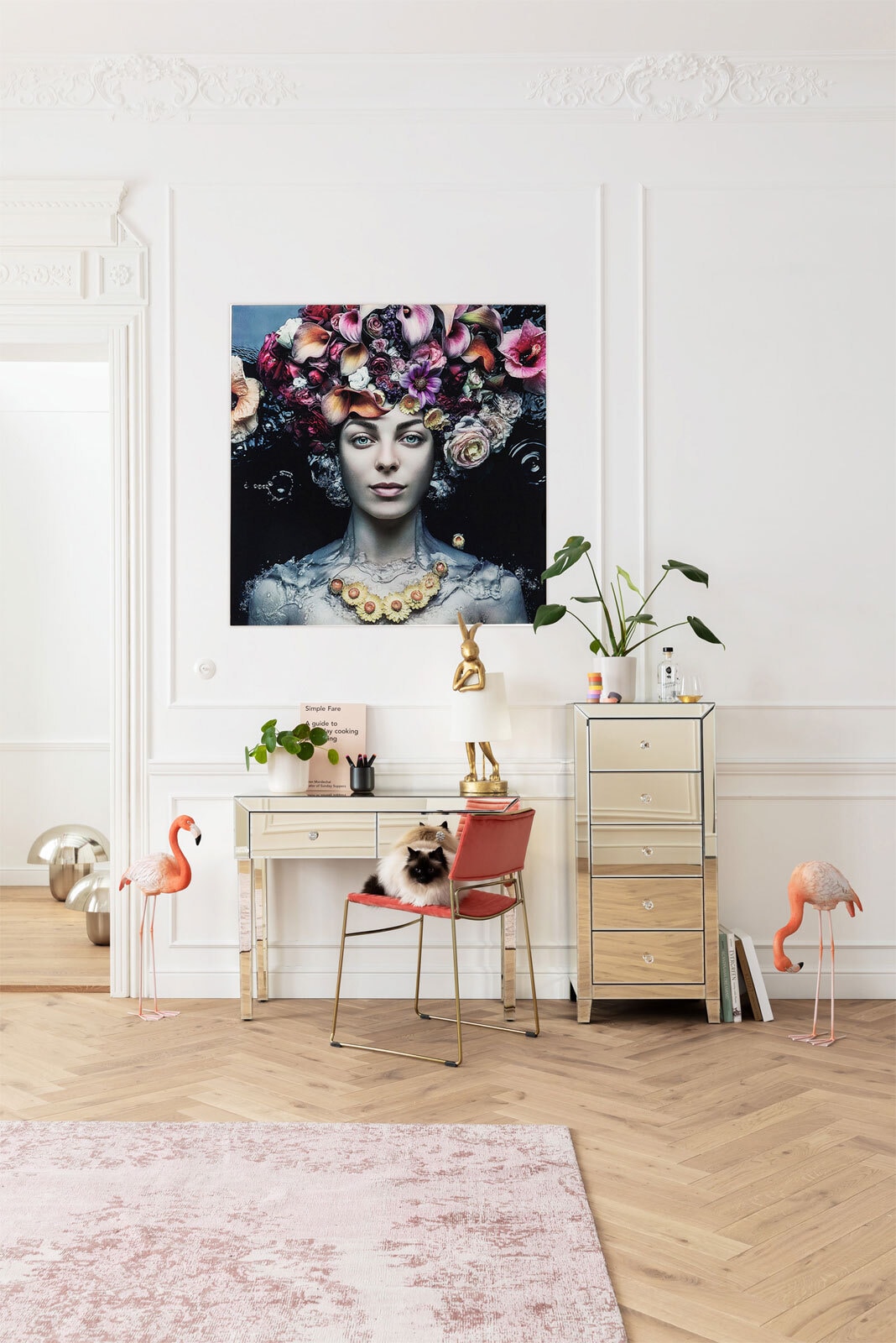 KARE DESIGN Bild FLOWER 120 x 120 cm mehrfarbig