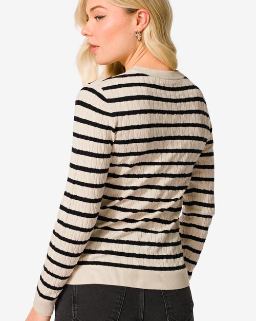 pull en maille femme Louisa blanc/noir