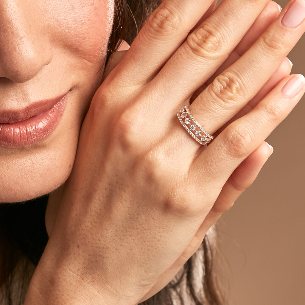 Bague The Crown Or Jaune Oxyde De Zirconium