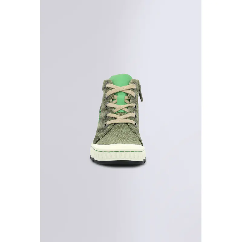 KICKRUP KAKI GRIS SNEAKERS HAUTES Textile Garçon