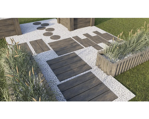 Betonnen houten plank, rustiek bruin, 90 x 22,5 x 4 cm