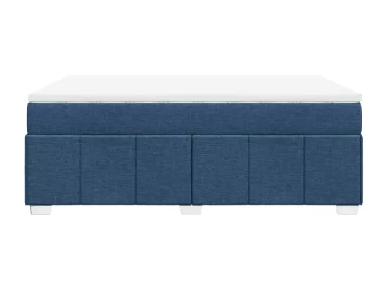 Sommier à lattes de lit avec matelas Bleu 160x200 cm Tissu
