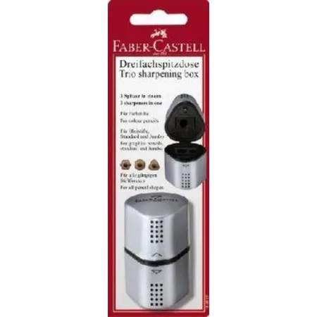 Faber-Castell Dreifachspitzerdose GRIP, silber