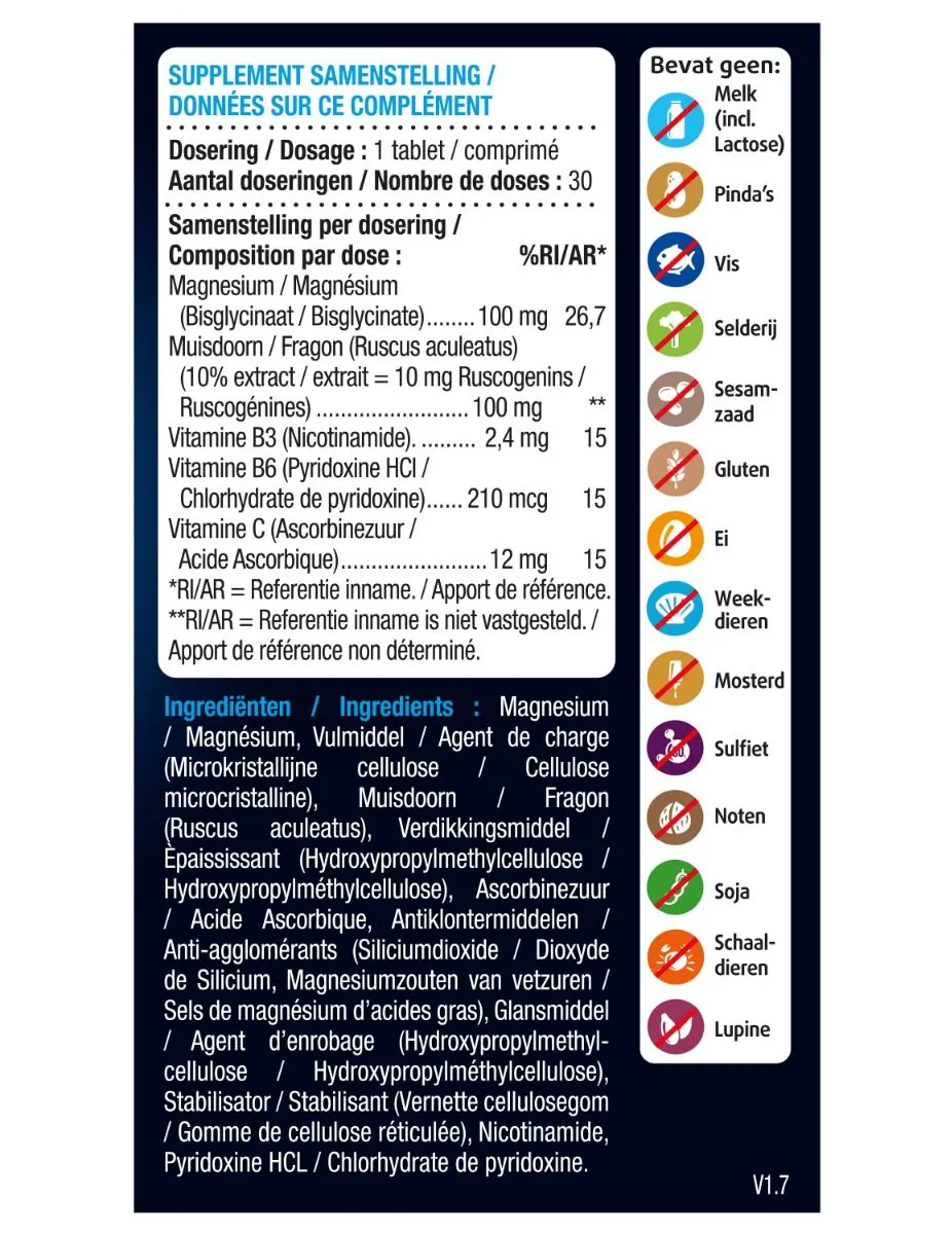 Magnesium Vermoeide, Zware Benen 30 tabletten