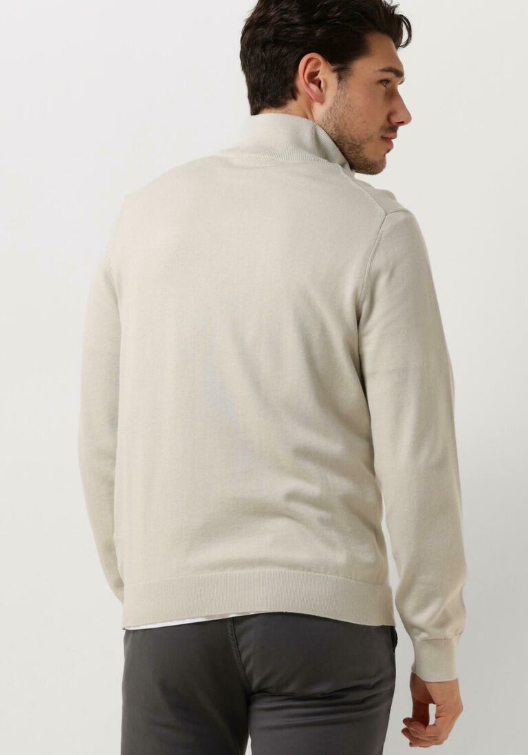 PS PAUL SMITH lichtgrijze ps paul smith trui mens sweater zip neck zeb bad