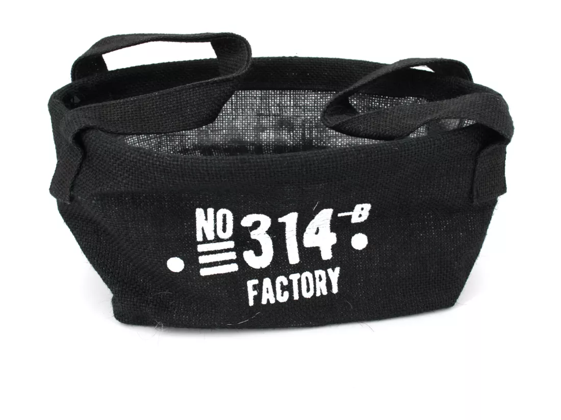 Panier de rangement 4L en jute noir 314 FACTORY