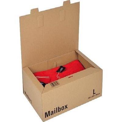 Boîte postale d'expédition format L - 39,5 cm x 25 cm x 14 cm - kraft - Logistipack