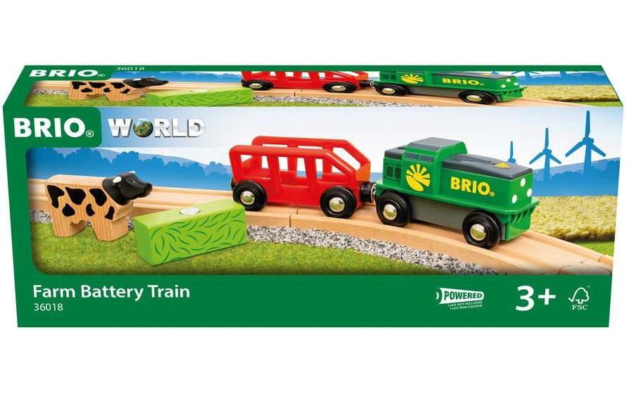 BRIO World Farm Battery TrainBatteriebetriebene Bauernhof-Lok